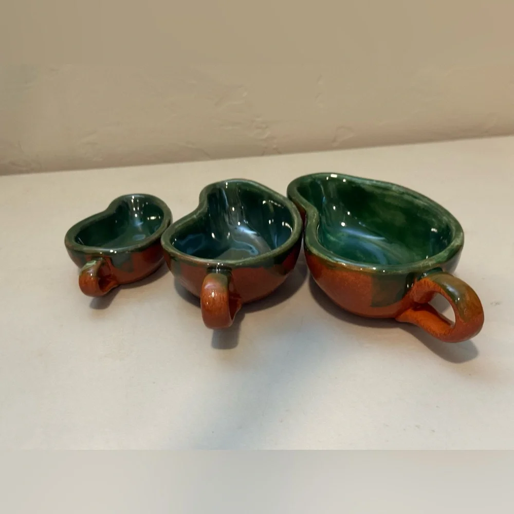 Set of 3 Williams Sonoma Redware‎ Style Glazed Chili Pepper Bowls Jalapeno Cups